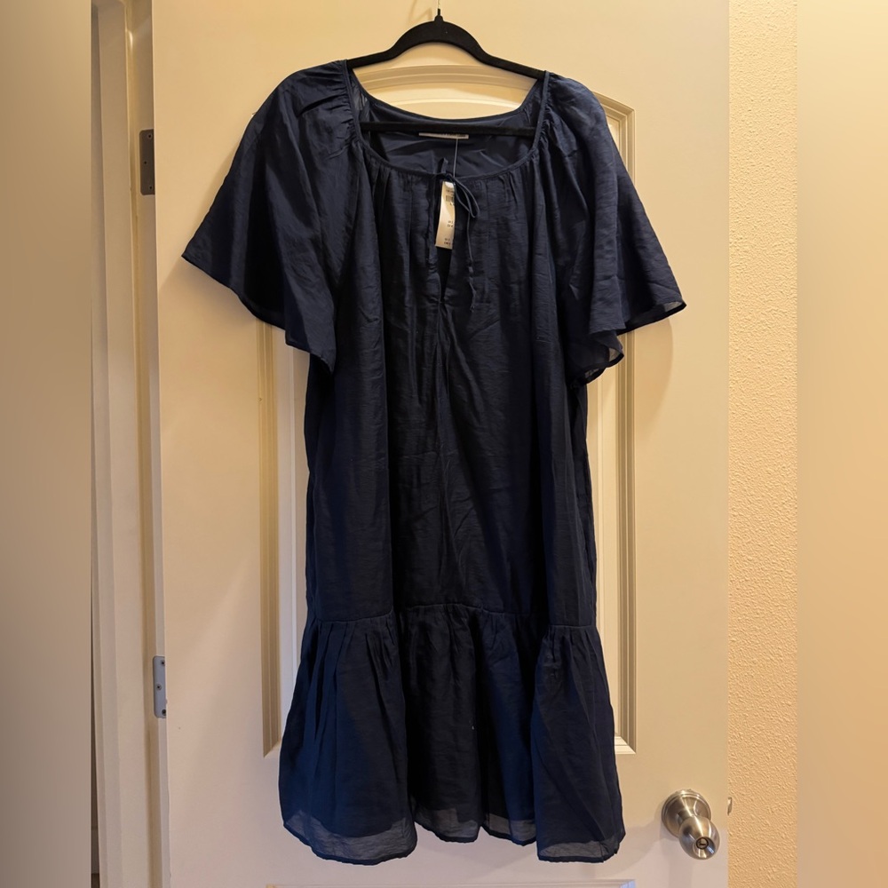Abercrombie and Fitch drop waist navy dress